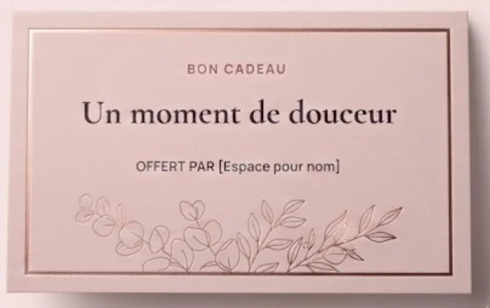 Carte cadeau rose pastel